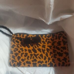 Leopard Print Clutch Bag